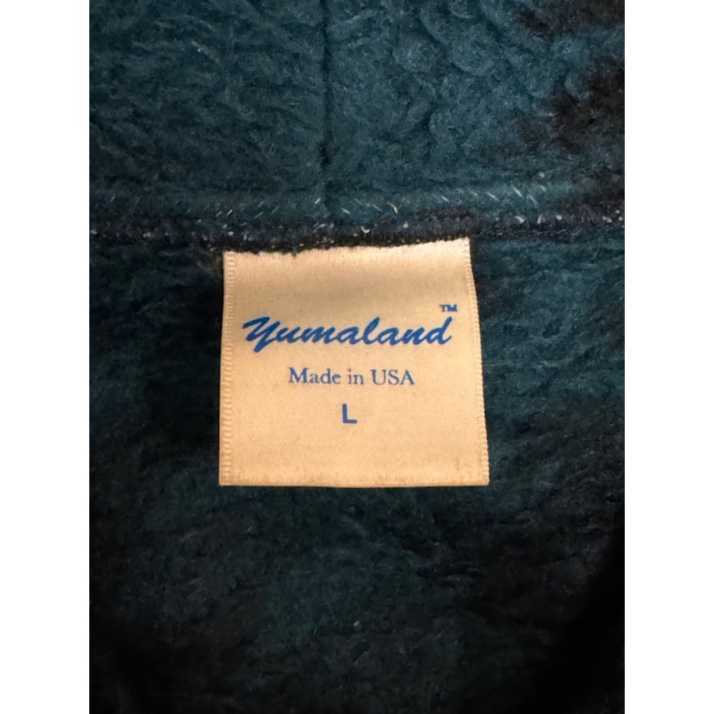 Vintage 80s Yumaland Women’s Aztec Fleece with Shoulder Pads Belt Sz L​​​​​ - Picture 7 of 7